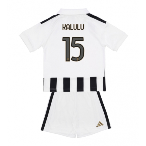 Juventus Pierre Kalulu #15 Maglia Gara Casa Repliche 2026-27 Bambino Maniche Corte Juventus Pierre Kalulu #15 Maglia Gara Casa Repliche 2026-27 Bambino Maniche Corte